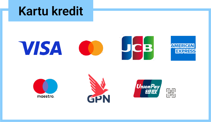 Di klinik kami, Anda dapat menggunakan kartu kredit VISA, MasterCard, JCB, AMERICAN EXPRESS, Maestro, GPN, dan UnionPay.